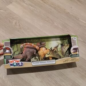 New!Wow World Poseable Dinosaur Toy Set - Multicolor For All Dinosaurs Lovers